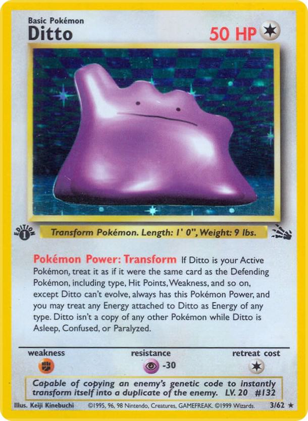 CardboardCrack - Ditto (3) - Fossil (FO) 1st Edition