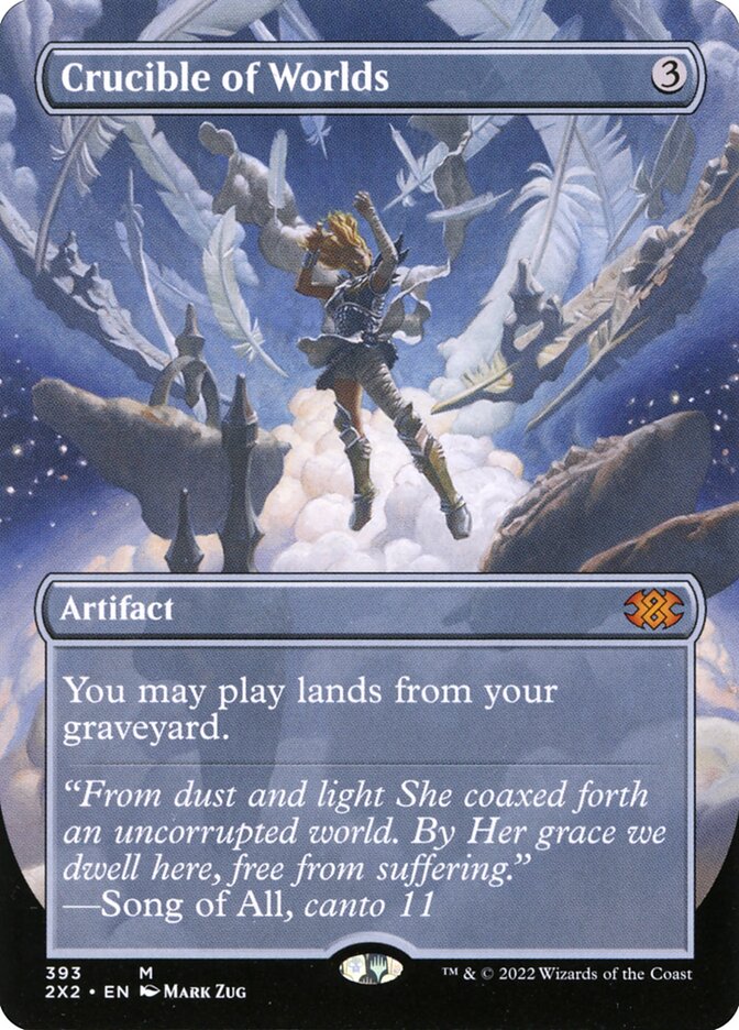 CardboardCrack - Crucible of Worlds (Borderless) - Double Masters 2022 (2X2)