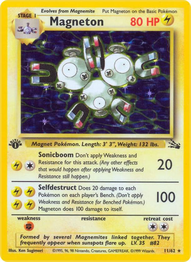 CardboardCrack - Magneton (11) - Fossil (FO) 1st Edition