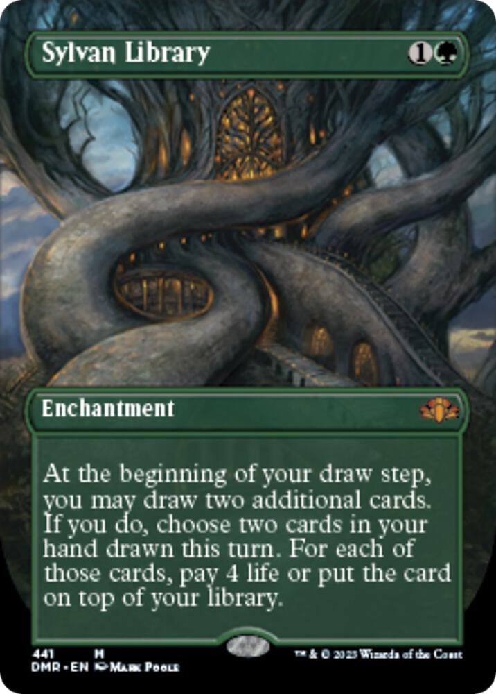CardboardCrack - Sylvan Library (Borderless) - Dominaria Remastered (DMR)