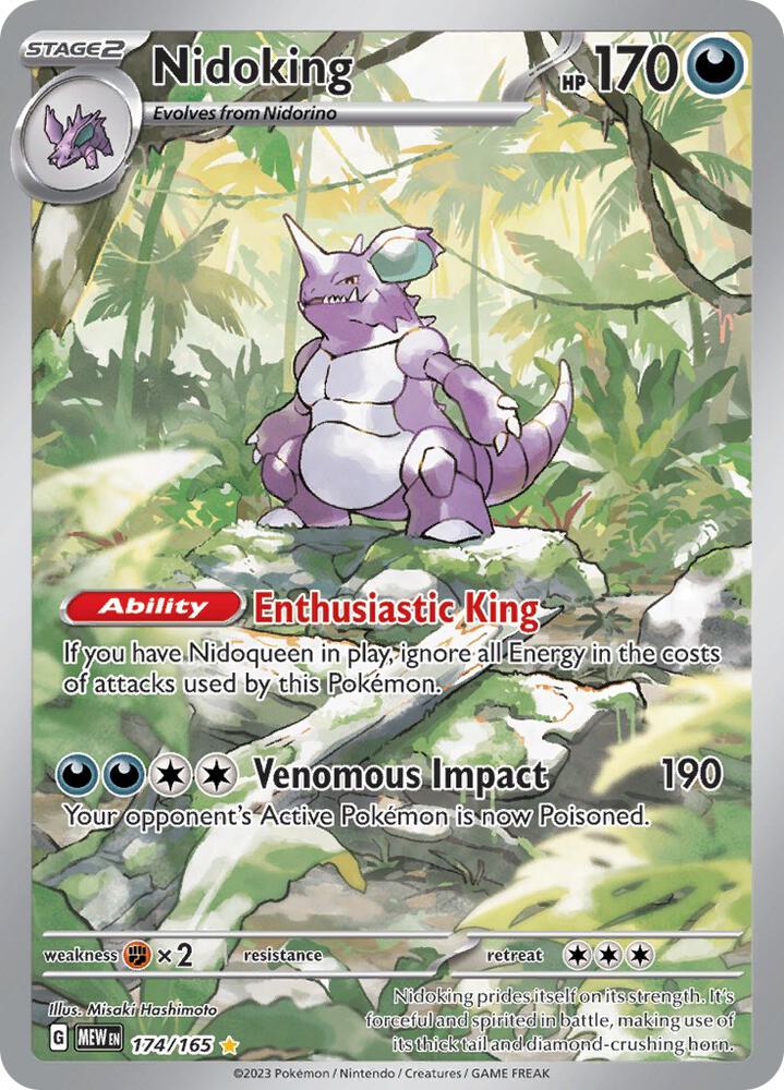 CardboardCrack - Nidoking - 174/165 - SV: Scarlet & Violet 151 (MEW)