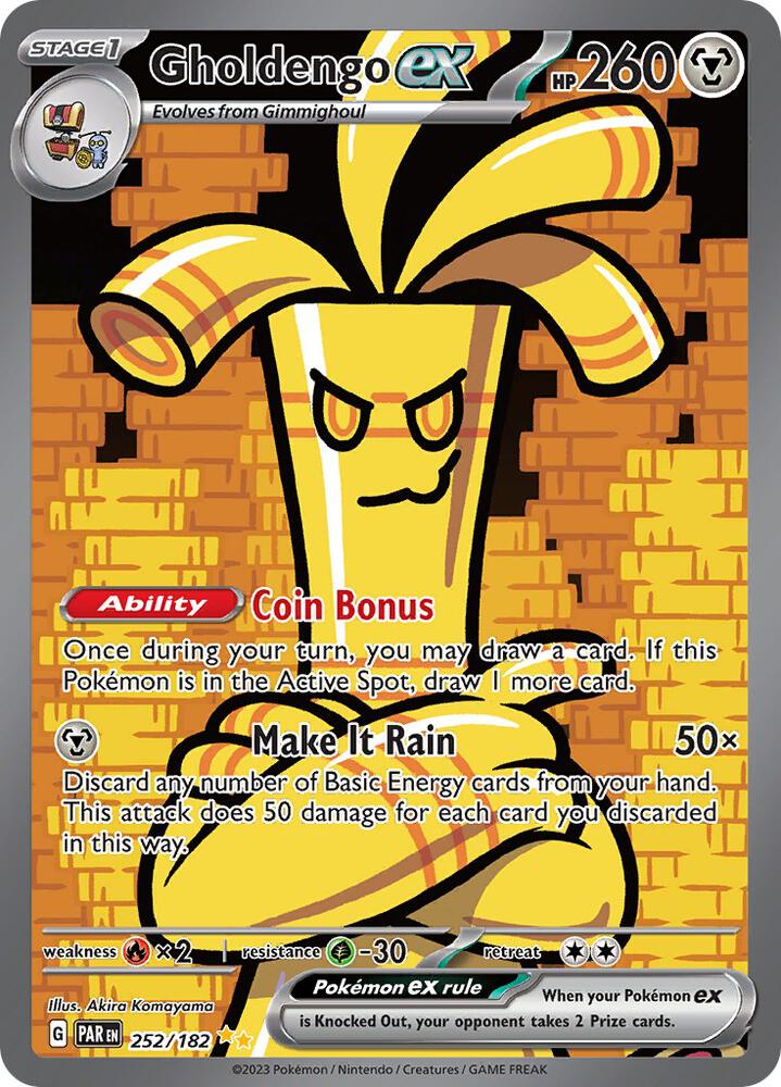 CardboardCrack - Gholdengo ex - 252/182 - SV04: Paradox Rift (PAR)