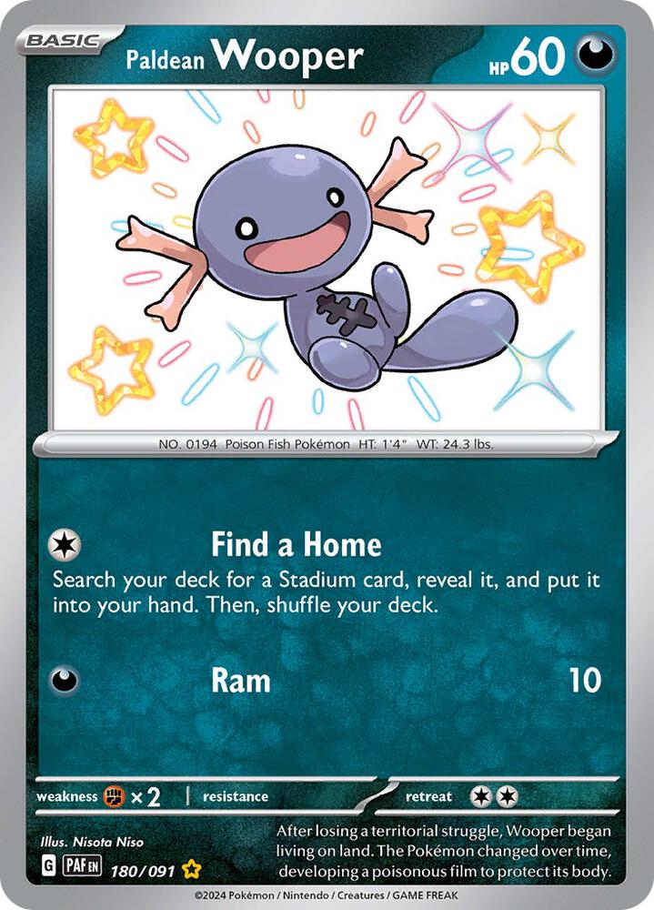 CardboardCrack - Paldean Wooper - 180/091 - SV: Paldean Fates (PAF)