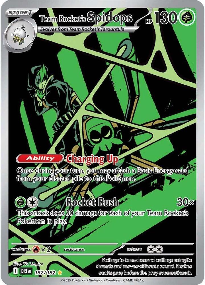 CardboardCrack - Team Rocket's Spidops - 187/182 - SV10: Destined Rivals (DRI)