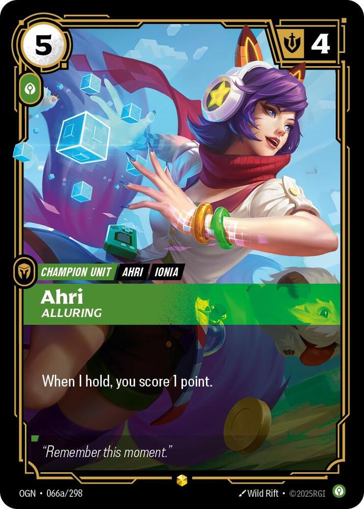 CardboardCrack - Ahri - Alluring (Alternate Art) - Origins (OGN)