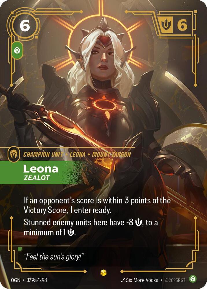 CardboardCrack - Leona - Zealot (Alternate Art) - Origins (OGN)