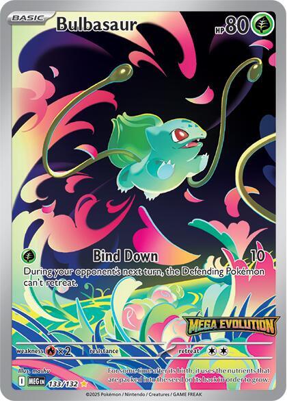 CardboardCrack - Bulbasaur - 133/132 (Mega Evolution Stamped) - Miscellaneous Cards & Products (MCAP)