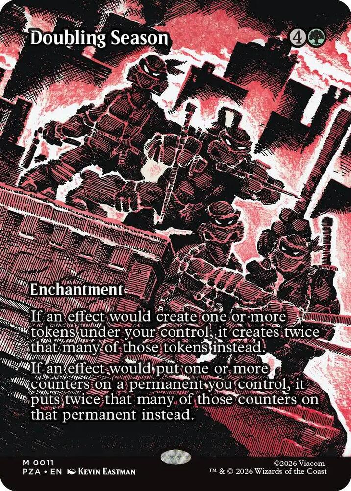 CardboardCrack - Doubling Season (Borderless) - Teenage Mutant Ninja Turtles Source Material (PZA)
