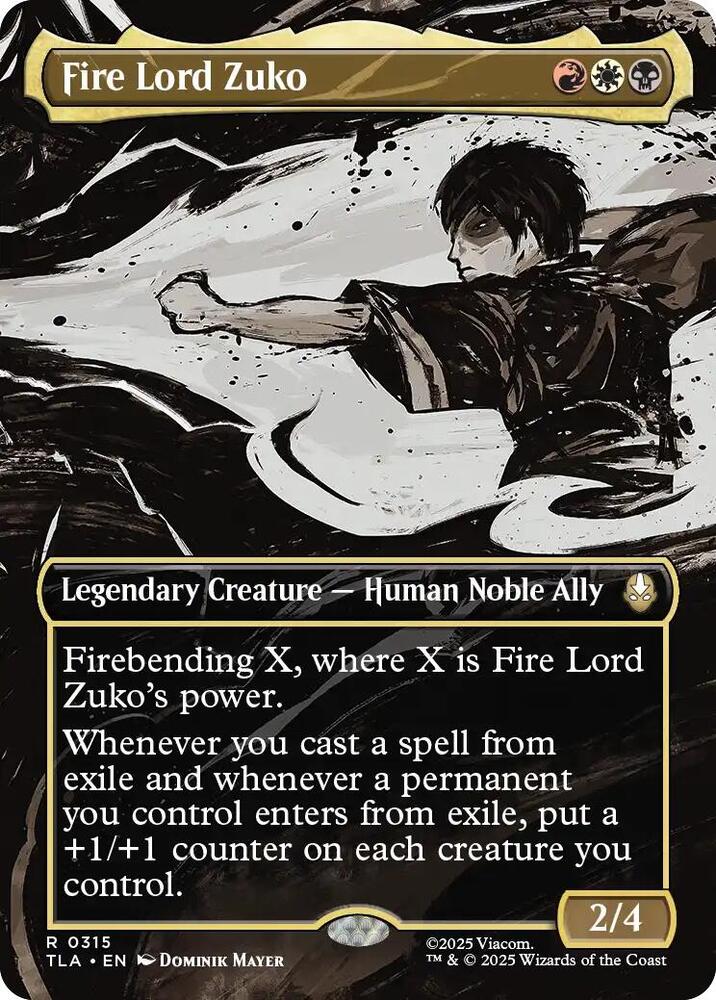 CardboardCrack - Fire Lord Zuko (Borderless) - Avatar: The Last Airbender (TLA) - FOIL