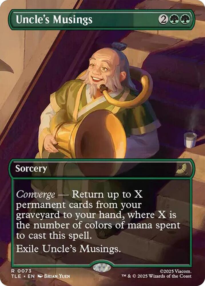 CardboardCrack - Uncle's Musings (Borderless) - Avatar: The Last Airbender: Eternal-Legal (TLE)