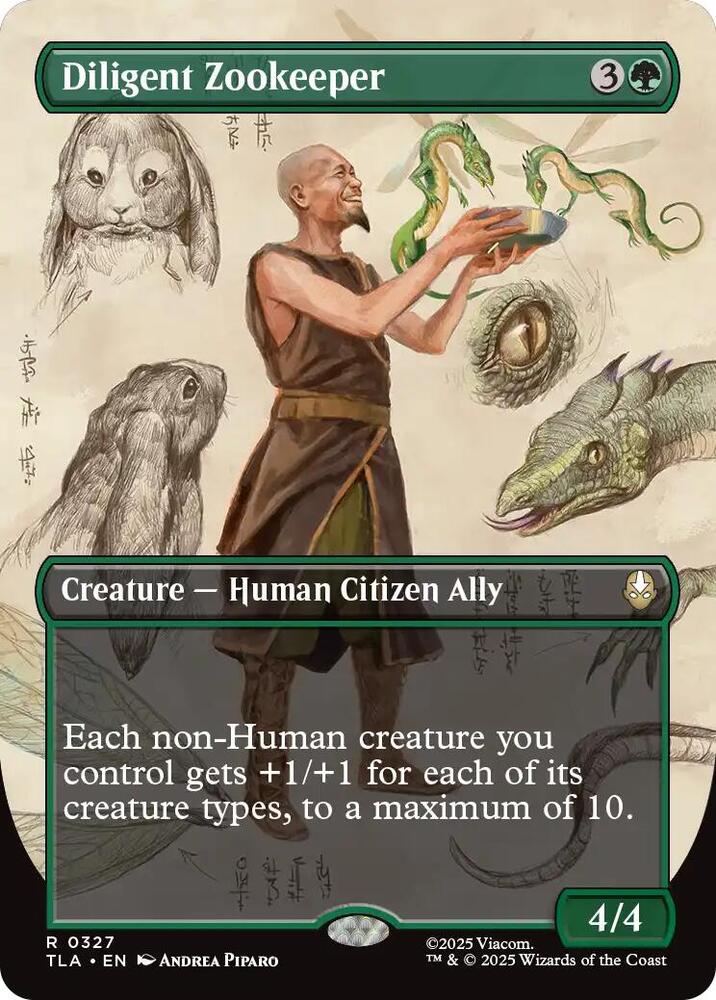 CardboardCrack - Diligent Zookeeper (Borderless) - Avatar: The Last Airbender (TLA) - FOIL