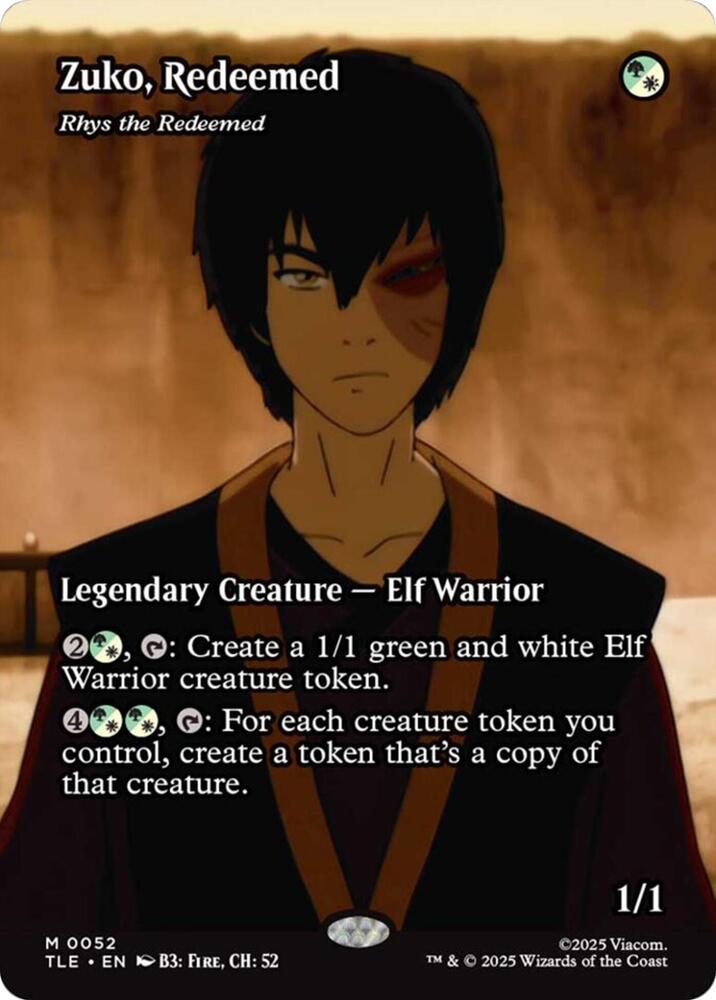 CardboardCrack - Zuko, Redeemed - Rhys the Redeemed (Borderless) - Avatar: The Last Airbender: Eternal-Legal (TLE)