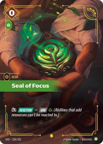 CardboardCrack - Seal of Focus (Overnumbered) - Spiritforged (SPF)