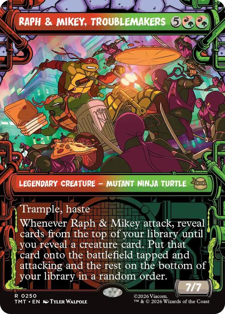 CardboardCrack - Raph & Mikey, Troublemakers (Showcase) - Teenage Mutant Ninja Turtles (TMT) - FOIL