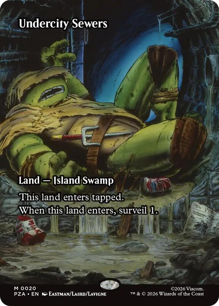 CardboardCrack - Undercity Sewers (Borderless) - Teenage Mutant Ninja Turtles Source Material (PZA)