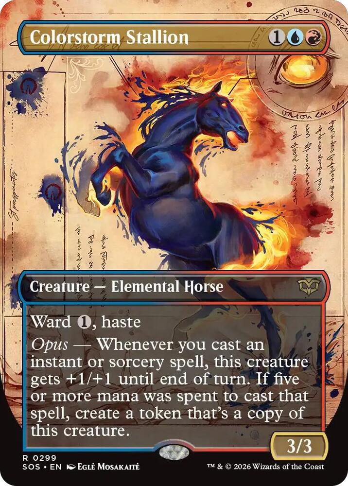 CardboardCrack - Colorstorm Stallion (Borderless) - Secrets of Strixhaven (SOS) - FOIL