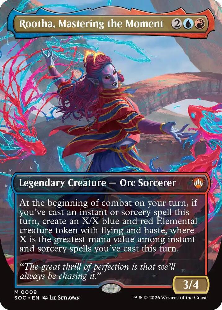 CardboardCrack - Rootha, Mastering the Moment (Borderless) - Commander: Secrets of Strixhaven (SOC)
