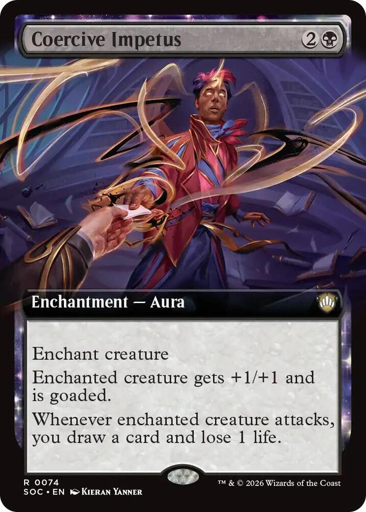 CardboardCrack - Coercive Impetus (Extended Art) - Commander: Secrets of Strixhaven (SOC)