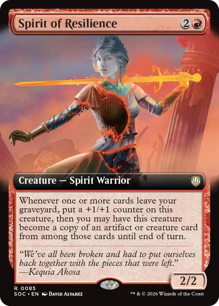 CardboardCrack - Spirit of Resilience (Extended Art) - Commander: Secrets of Strixhaven (SOC)