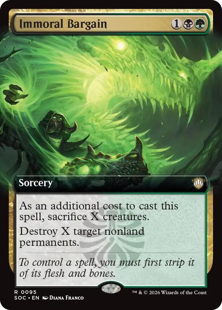 CardboardCrack - Immoral Bargain (Extended Art) - Commander: Secrets of Strixhaven (SOC)