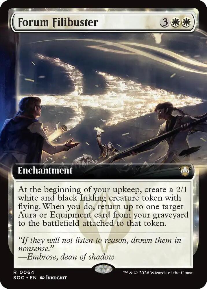 CardboardCrack - Forum Filibuster (Extended Art) - Commander: Secrets of Strixhaven (SOC)