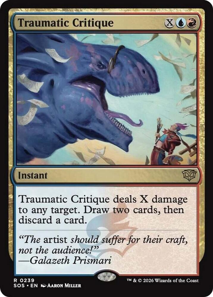 CardboardCrack - Traumatic Critique - Secrets of Strixhaven (SOS) - FOIL