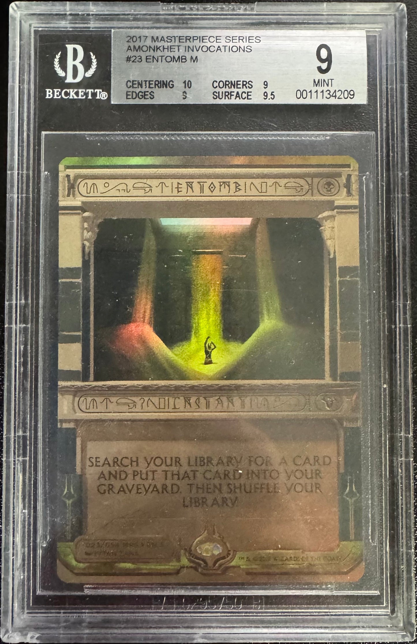 CardboardCrack - Entomb - Masterpiece Series: Amonkhet Invocations (MPS2) - Beckett 9