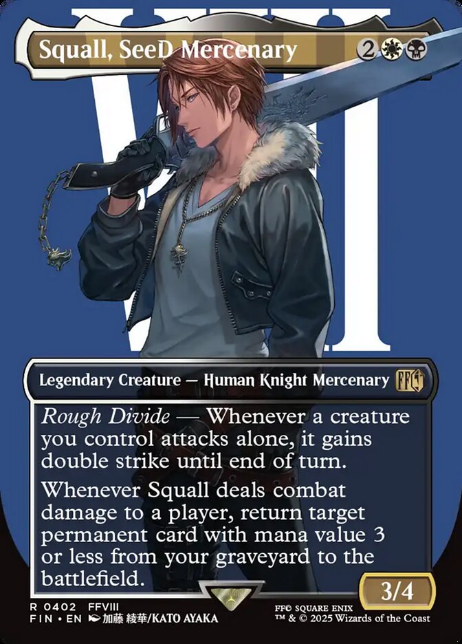 CardboardCrack - Squall, SeeD Mercenary (Borderless) - FINAL FANTASY (FIN)