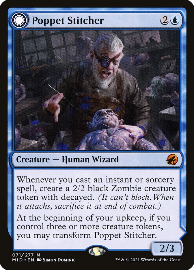 CardboardCrack - Poppet Stitcher - Innistrad: Midnight Hunt (MID) - FOIL