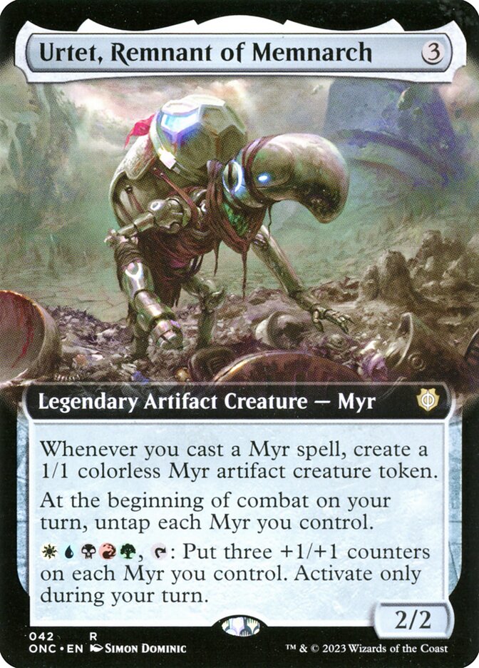 CardboardCrack - Urtet, Remnant of Memnarch (Extended Art) - Commander: Phyrexia: All Will Be One (ONC) - FOIL