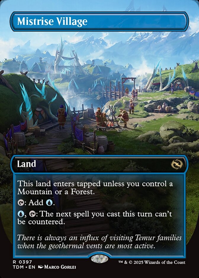 CardboardCrack - Mistrise Village (Borderless) - Tarkir: Dragonstorm (TDM)