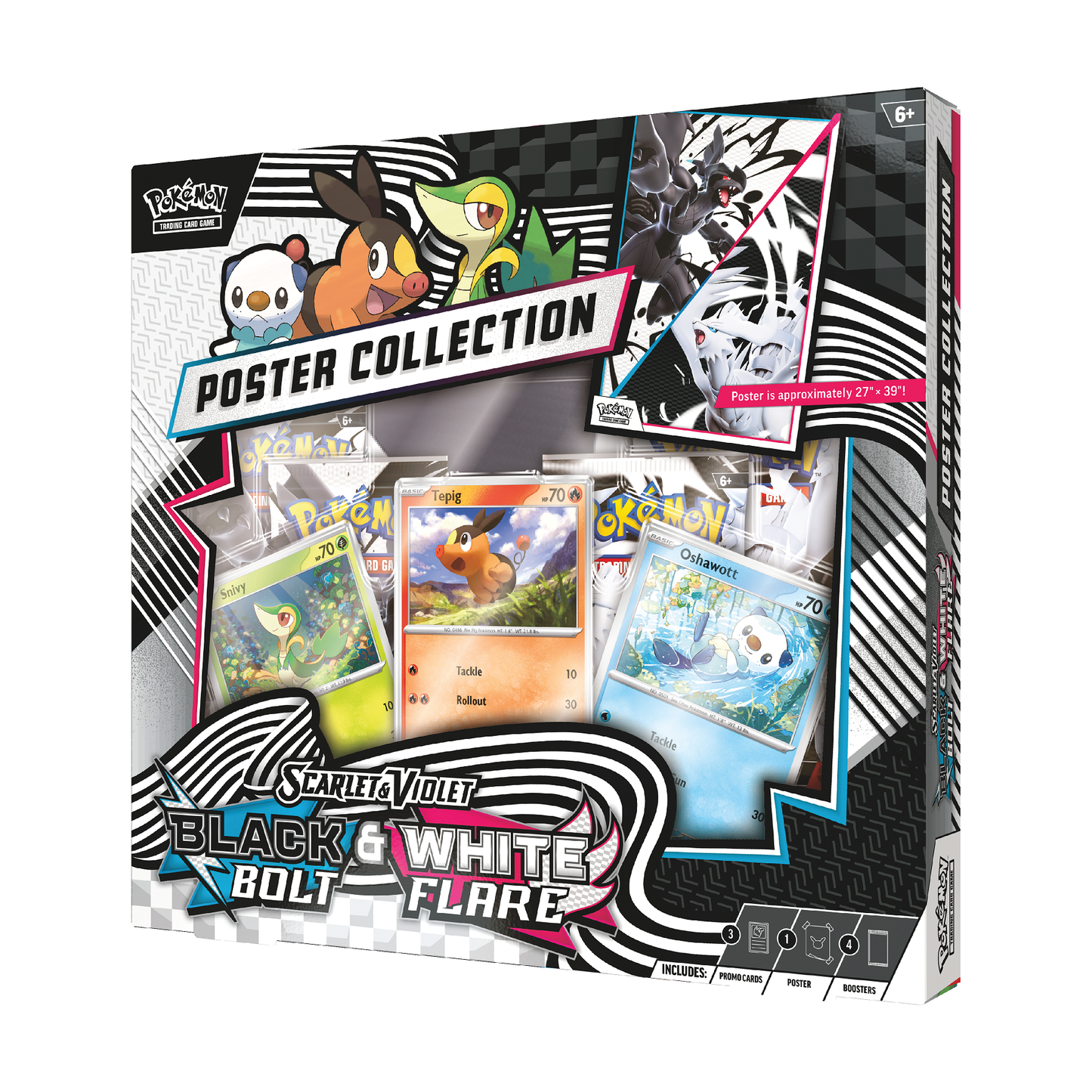CardboardCrack - Pokémon TCG: Scarlet & Violet 10.5 Black Bolt/White Flare- Unova Poster Collection