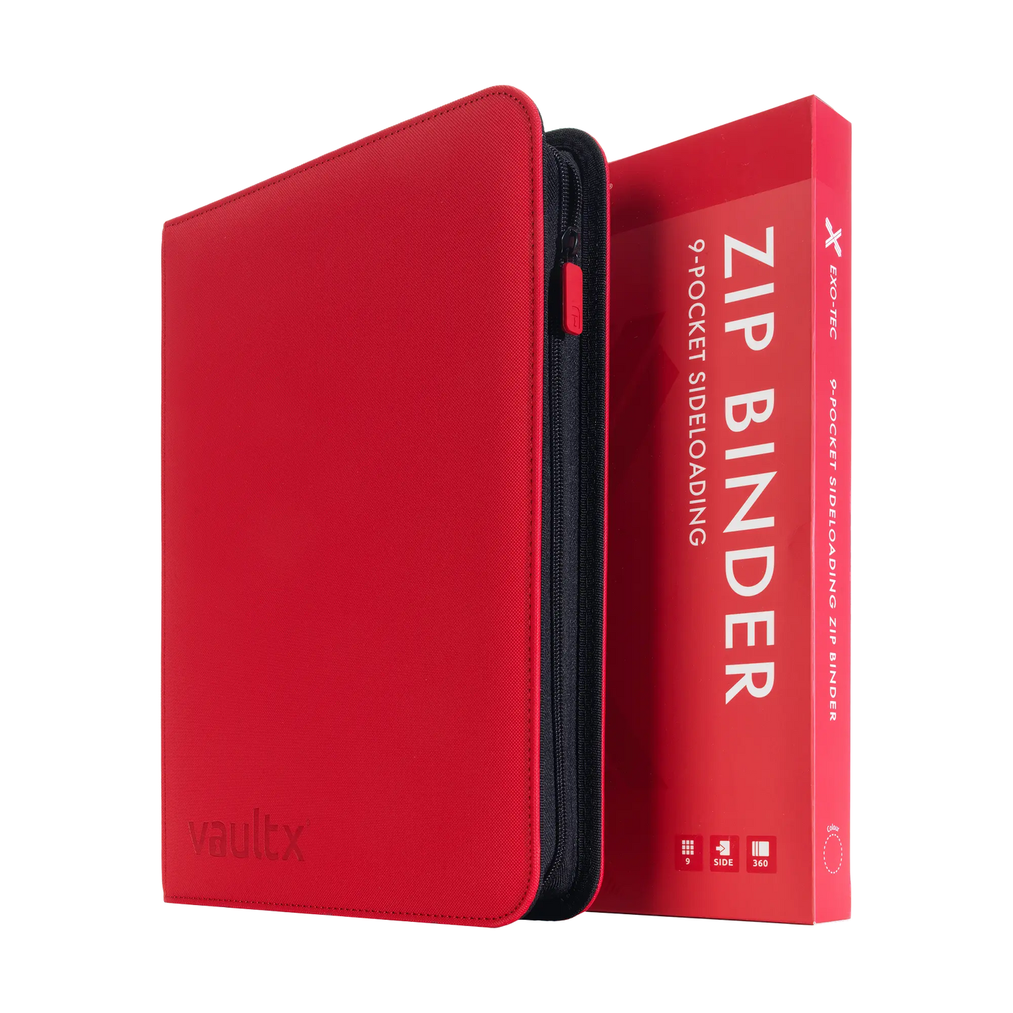 CardboardCrack - VaultX Exo-Tec® Zip Binder - 9 Pocket (various colors)