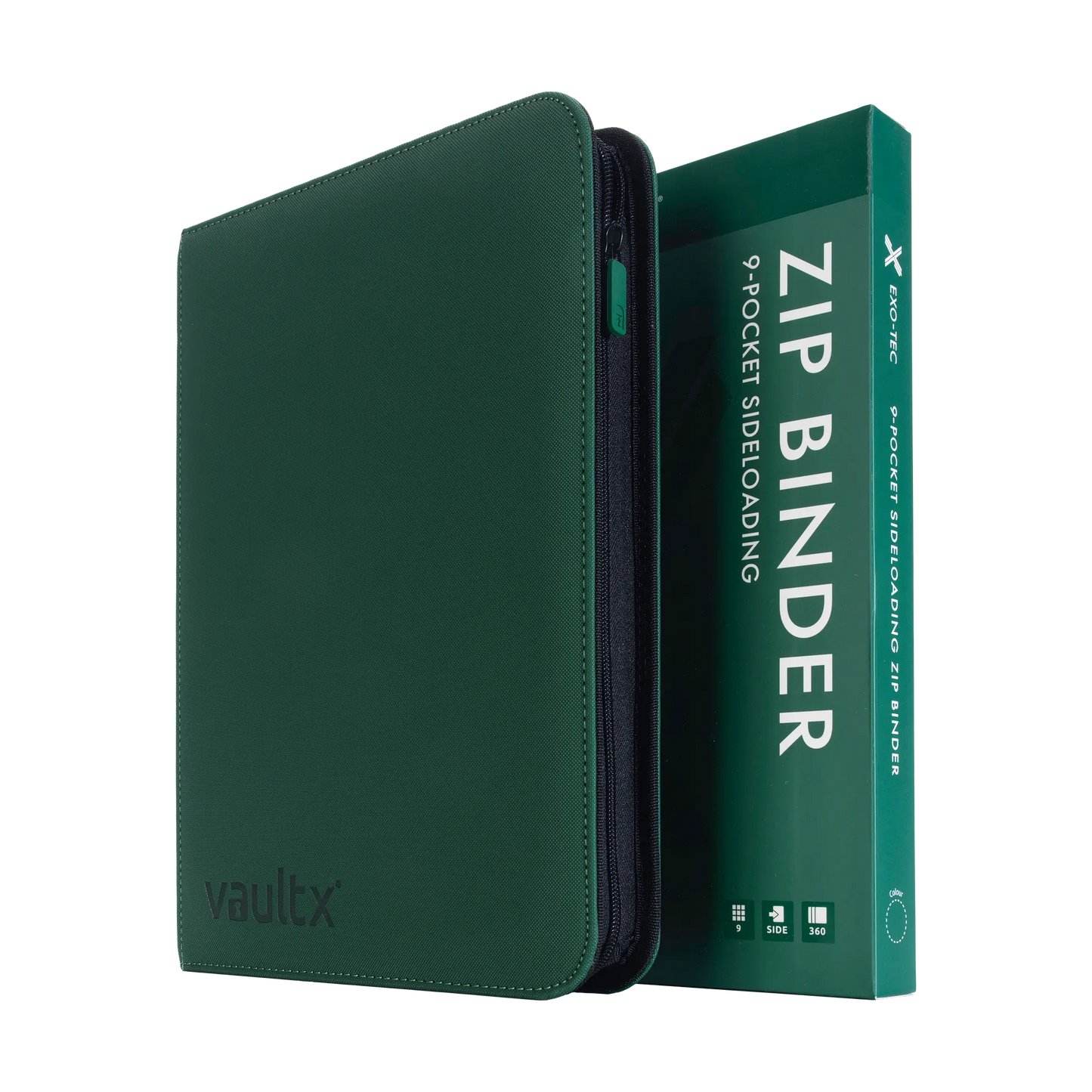 CardboardCrack - VaultX Exo-Tec® Zip Binder - 9 Pocket (various colors)
