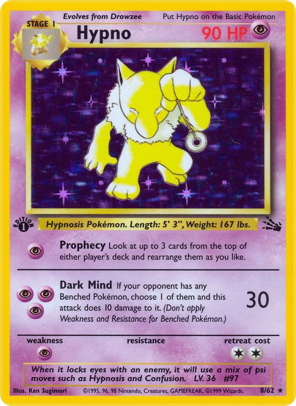 CardboardCrack - Hypno (8) - Fossil (FO) 1st Edition