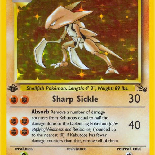 CardboardCrack - Kabutops (9) - Fossil (FO) 1st Edition