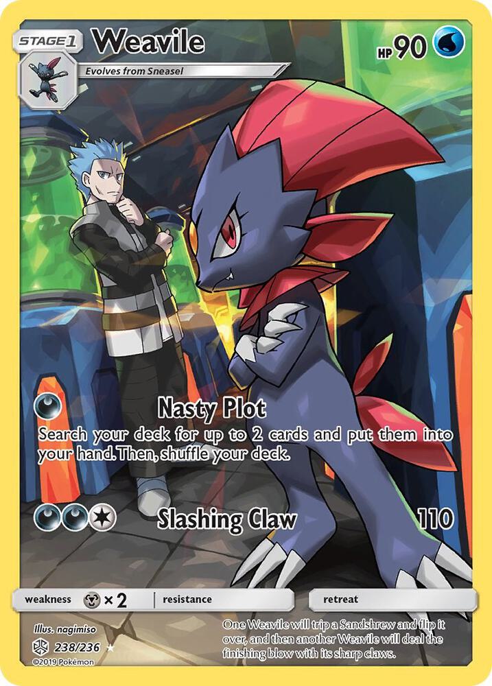 CardboardCrack - Weavile (Secret) - SM - Cosmic Eclipse (SM12)