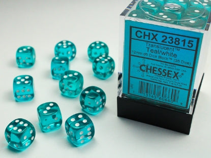CardboardCrack - Chessex D6 Dice 16mm (12 Dice) (Various Colors)