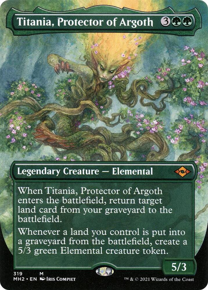 CardboardCrack - Titania, Protector of Argoth (Borderless) - Modern Horizons 2 (MH2) - FOIL