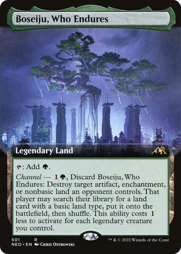 CardboardCrack - Boseiju, Who Endures (Extended Art) - Kamigawa: Neon Dynasty (NEO) - FOIL