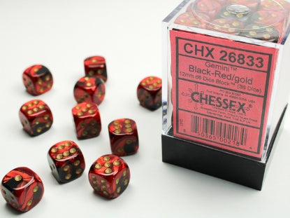 CardboardCrack - Chessex D6 Dice 16mm (12 Dice) (Various Colors)