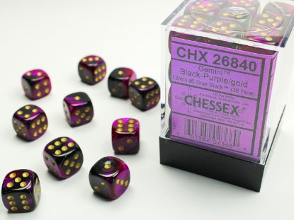 CardboardCrack - Chessex D6 Dice 12mm (36 Dice) (Various Colors)