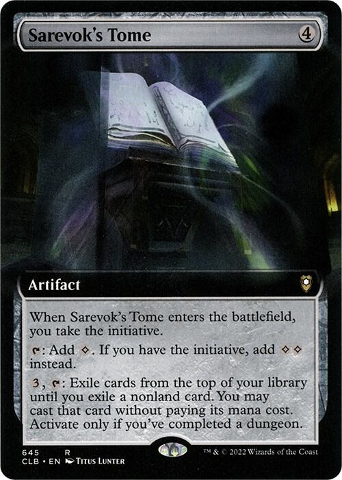 CardboardCrack - Sarevok's Tome (Extended Art) - Commander Legends: Battle for Baldur's Gate (CLB)