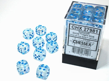 CardboardCrack - Chessex D6 Dice 16mm (12 Dice) (Various Colors)