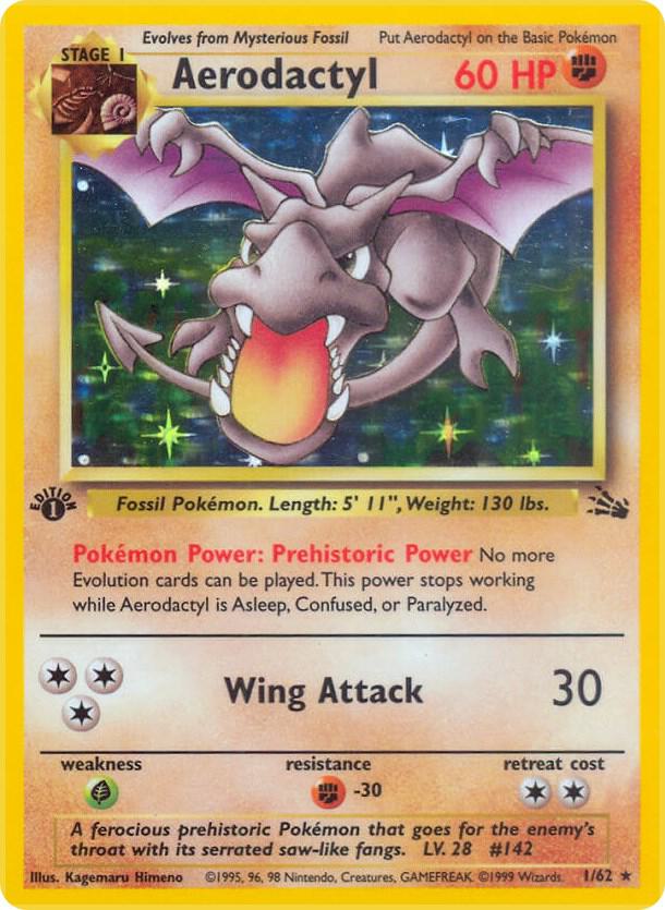 CardboardCrack - Aerodactyl (1) - Fossil (FO) 1st Edition