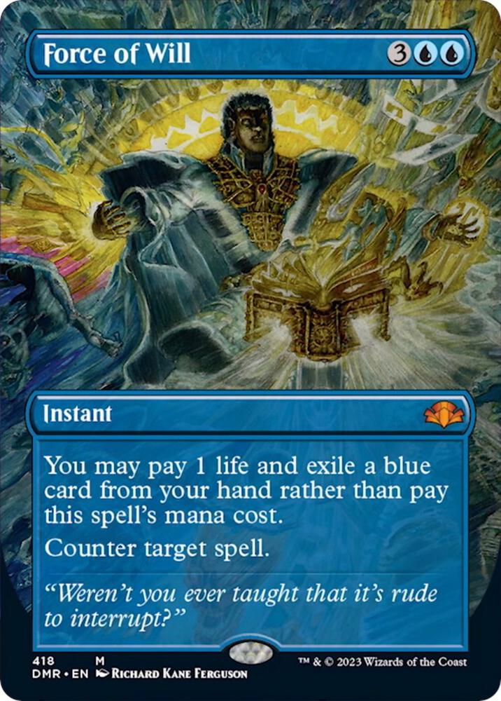 CardboardCrack - Force of Will (Borderless) - Dominaria Remastered (DMR)