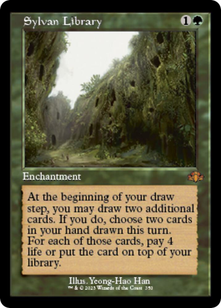 CardboardCrack - Sylvan Library (Retro Frame) - Dominaria Remastered (DMR)