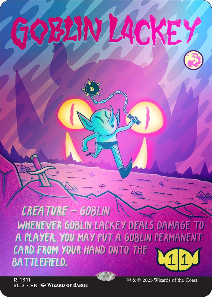 CardboardCrack - Goblin Lackey (1311) (Rainbow Foil) - Secret Lair Drop Series (SLD)