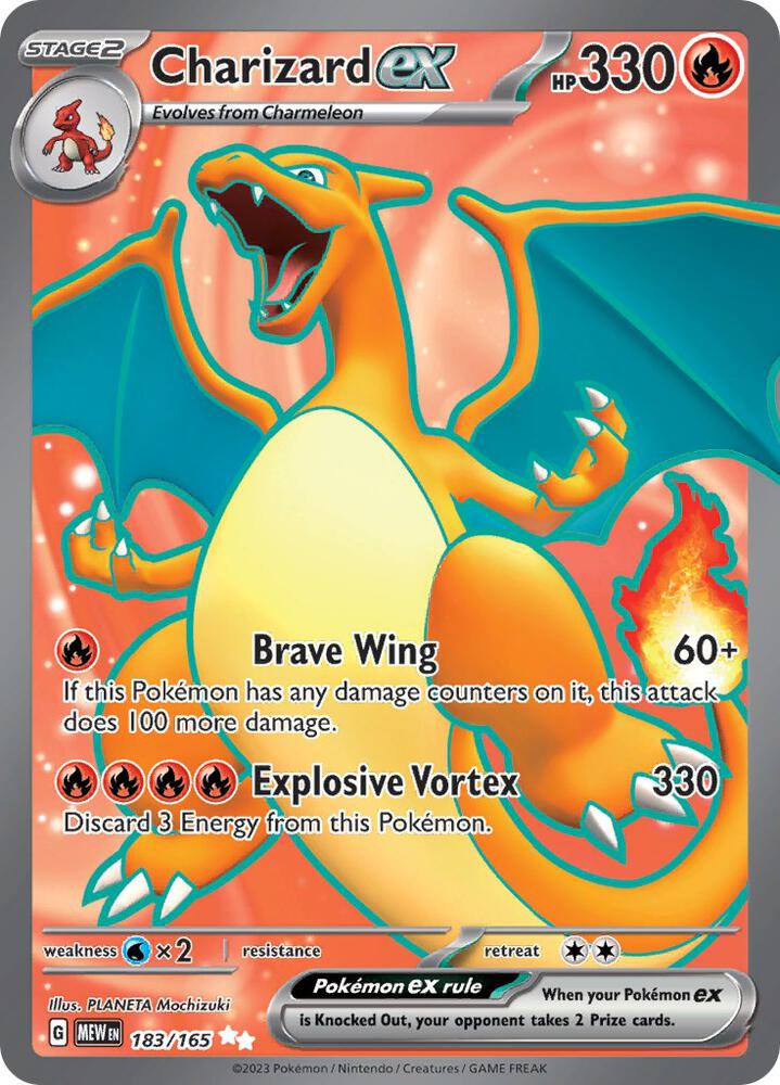 CardboardCrack - Charizard ex - 183/165 - SV: Scarlet & Violet 151 (MEW)