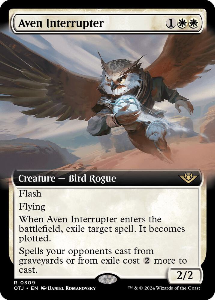 CardboardCrack - Aven Interrupter (Extended Art) - Outlaws of Thunder Junction (OTJ) - FOIL
